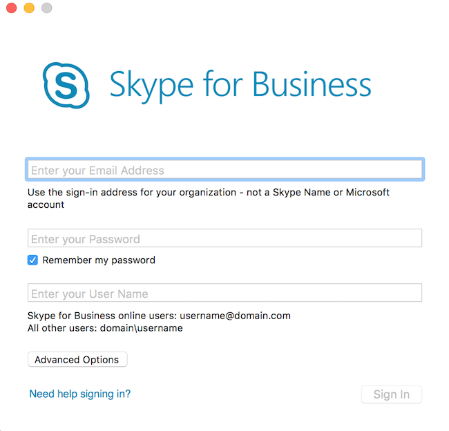 put skype for business on my mac